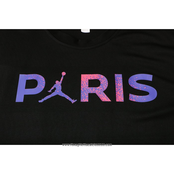 Tuta da Track Paris Saint-Germain Jordan Manica Corta 2021 2022 Nero
